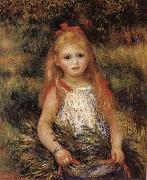 Pierre Renoir Girl with Flowers France oil painting reproduction